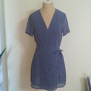 Petite Woven Wrap Dress CornFlower Blue. Sz, 6